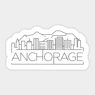 Anchorage Minimal Skyline Sticker